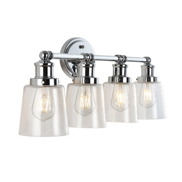 Beverly Iron/Seeded Glass Classic Cottage LED Vanity Light - JONATHAN Y